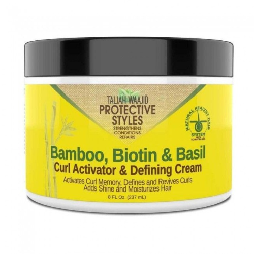 Taliah Waajid Bamboo Protective Styles Biotin and Basil Activator Curl and Defining Cream 8oz