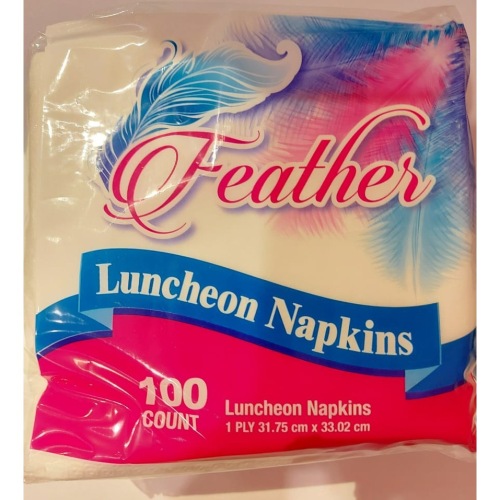 Feather Luncheon Napkins - 100's