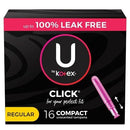 Kotex UBK Click With Comfort Flex Unscented Tampons