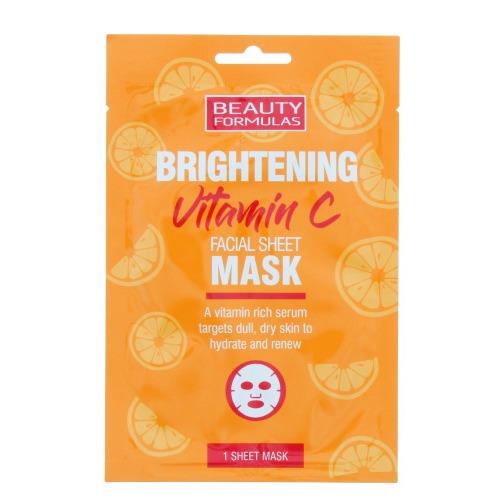 Beauty Formulas Brightening Vitamin C Facial Sheet Mask - 1 Sheet Mask