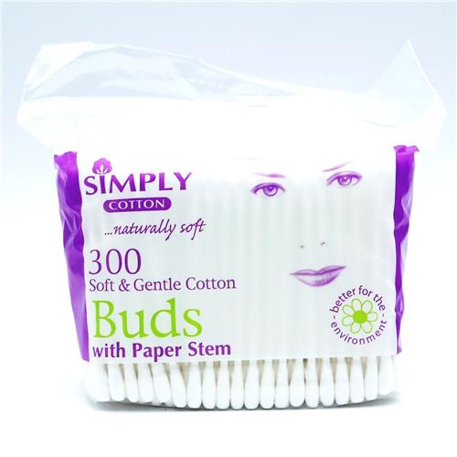 Simply Cotton Buds with Paper Stem 300's