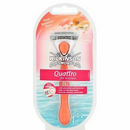 Wilkinson Sword Quattro Womens Shaving Razor - Enriched Papaya Pearl