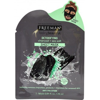 Freeman Facial Charcoal + Sea Salt Sheet Detox Mask