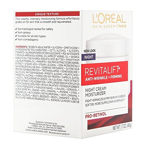 L'Oreal Paris, RevitaLift Anti-Wrinkle + Firming Night Cream Moisturizer 1.7oz