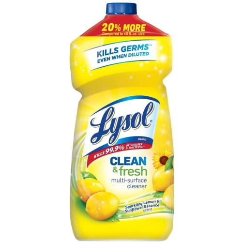 Lysol, Clean and Fresh MultiSurface Aroma Cleaner Ounce, Sunflower Lemon, 48 Fl Oz