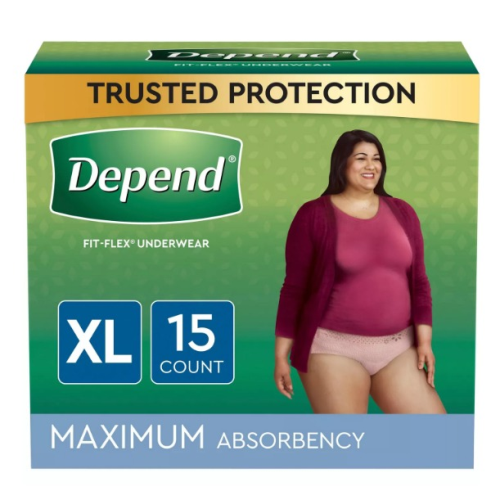 Depend Fit-Flex Incontinence Underwear for Women, Maximum Absorbency