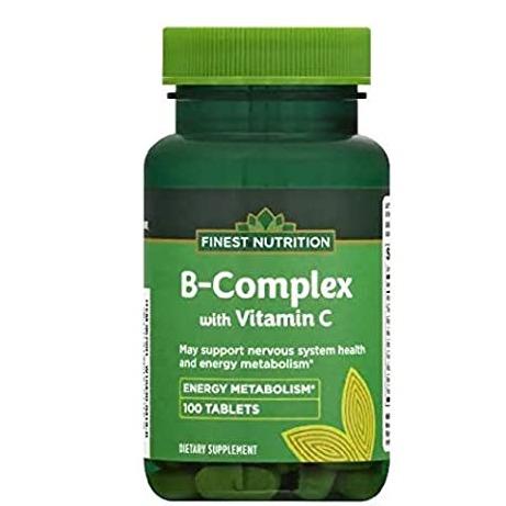 Finest Nutrition Super B-Complex With Vitamin C - 120 Tablets