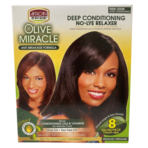 African Pride Olive Miracle Deep Conditioning - 8 Touch-ups - Regular