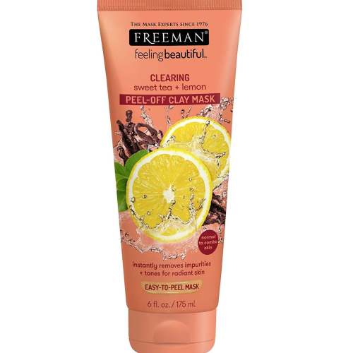 Freeman Feeling Beautiful Peel-Away Clay Mask, Sweet Tea & Lemon 6 oz