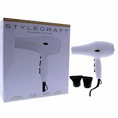 StyleCraft Professional Hair Dryer 2000 watts White