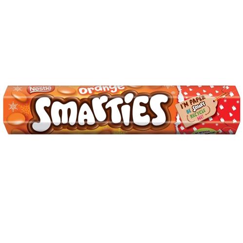 Smarties Milk Chocolate Giant Tube 120g - Orange