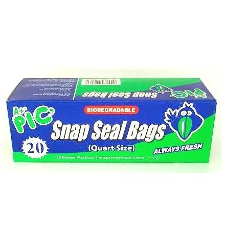 A + Pic Biodegradable Snap Seal Bags
