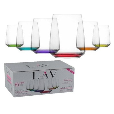 Lav Coral Lal 6 Pc Drinking Glass