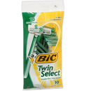 Bic Twin Select Shavers For Men Sensitive Skin 10's