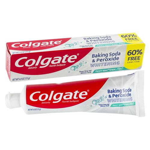 Colgate Baking Soda & Peroxide Whitening Toothpaste Frosty Mint Stripe 4 Oz