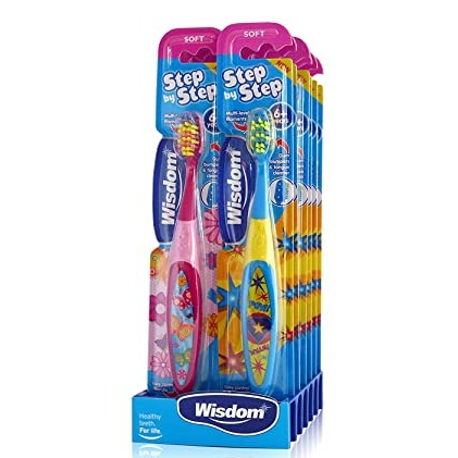 Wisdom Step by Step Soft Single Children's Toothbrush Kids Dental Care 6+ Years