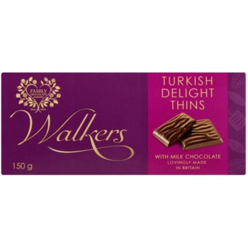 Walkers Turkish Delight Thins With Milk Chocolate 150g