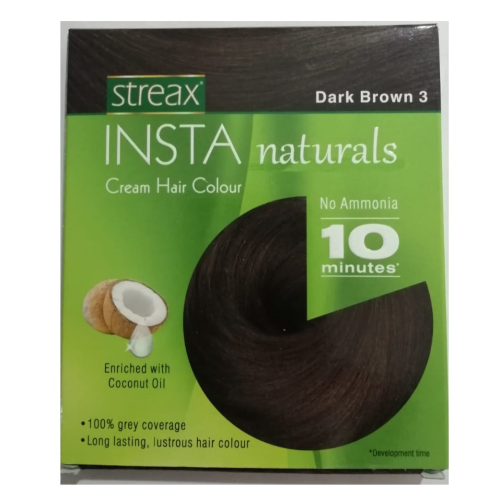 STREAX INSTA HAIR COLOUR - DARK BROWN 3