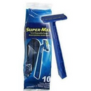 Super Max Twin Blade Disposable Razor - 10 Pack