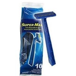 Super Max Twin Blade Disposable Razor - 10 Pack