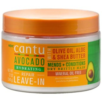 Cantu Avocado Leave in Conditioning Cream with Olive Oil Aloe Shea Butter, 12 Ounce