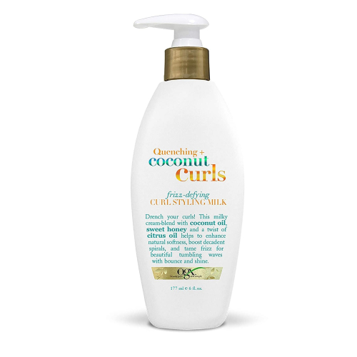 OGX Quenching Coconut Curls Frizz-Defying Curl Styling Milk, 6.0 FL OZ