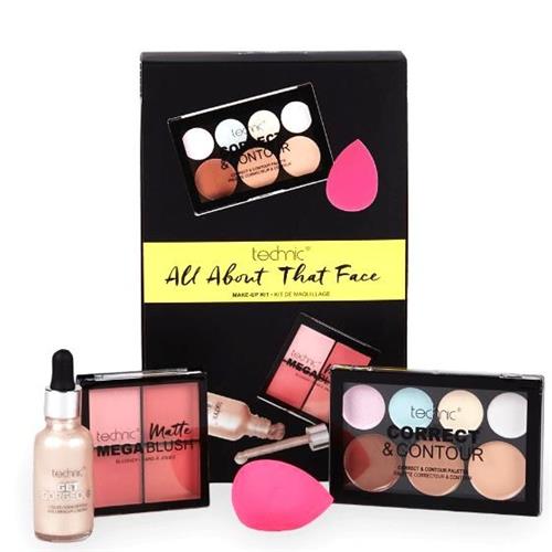 Technic All About That Face Make Up Set Blush Highlighter Contour Pallete Gift Set