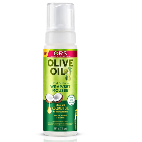Ors Olive Oil Hold & Shine Wrap/set Mousse Infused With Coconut Oil 7 fl oz
