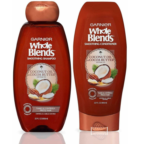 Garnier Whole Blends Smoothing Hair Duo With Coconut Oil & Cocoa Butter Extracts 12.5 oz