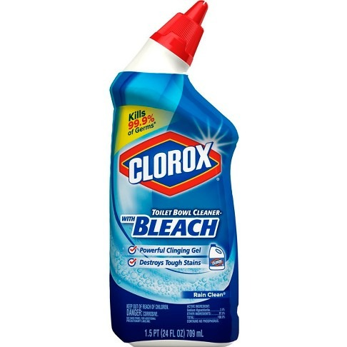 Clorox Toilet Bowl Cleaner Bleach Rain Clean 24oz