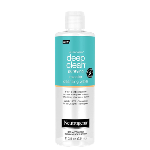 Neutrogena Deep Clean Gentle Purifying Micellar Water and Cleansing Water-Proof Makeup Remover, 12 fl. oz