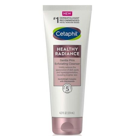 Cetaphil Healthy Radiance Gentle Exfoliating Cleanser - Designed for Sensitive Skin - Hypoallergenic - Fragrance Free - 4.2 oz