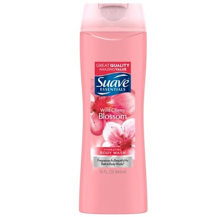 Suave Essentials Body Wash, Wild Cherry Blossom 12 oz