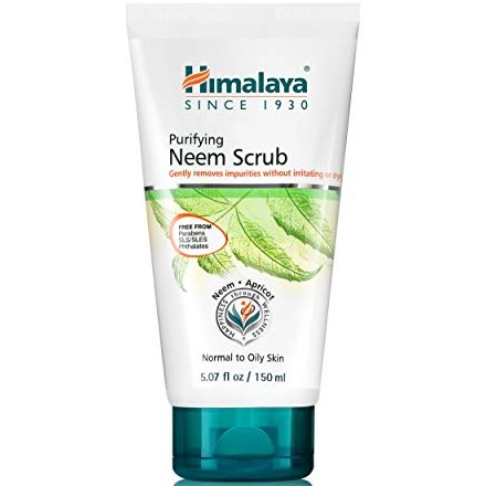 Himalaya Purifying Neem Scrub with Turmeric and Apricot for Normal to Oily Skin, 150ml/5.07oz