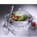 ICED SALAD WITH DOME LID AND ACRYLIC SALAD SERVERS