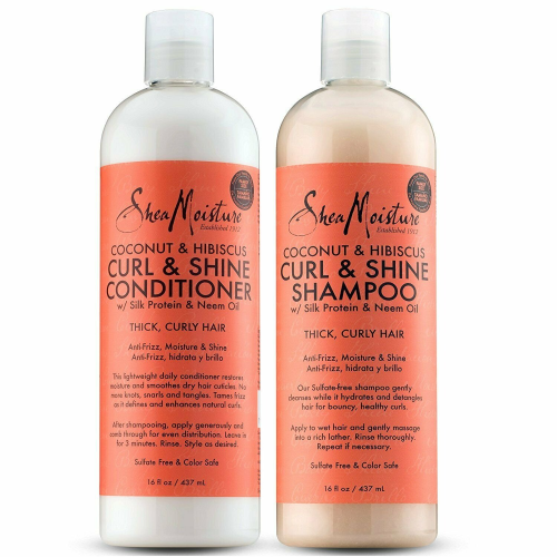 SheaMoisture Curl and Shine for Curly Hair Coconut and Hibiscus BONUS 50% FREE - 19.5oz
