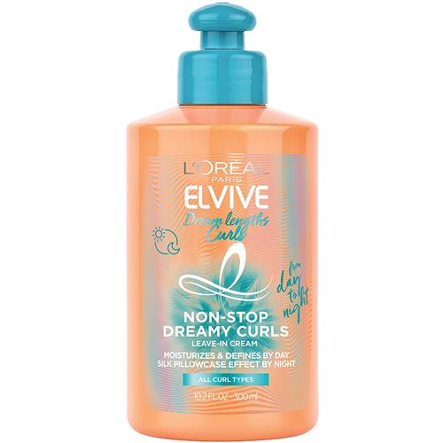 L'Oreal Paris Elvive Dream Lengths Non-Stop Conditioner For Dreamy Curls, Paraben Free with Hyaluronic Acid and Castor Oil, 10.2 Fl Oz