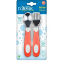 Dr Brown's Soft Grip Spoon & Fork Set 12m+