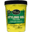 HAIR ECSTASY STYLING GEL 32OZ YELLOW SUPER FIRM STRENTH