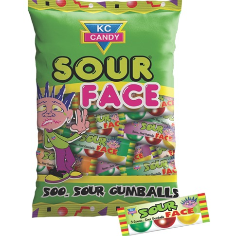 KC Candy Sour Face 30pcs, 375g