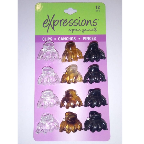 Expressions 12Pc Mini Jaw Clips