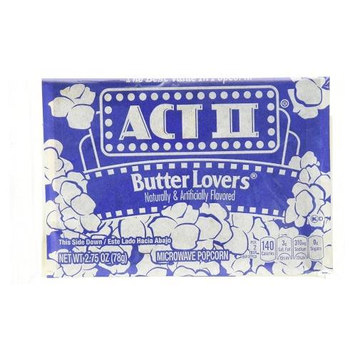 Act II Butter Lovers Microwavable Popcorn 78g