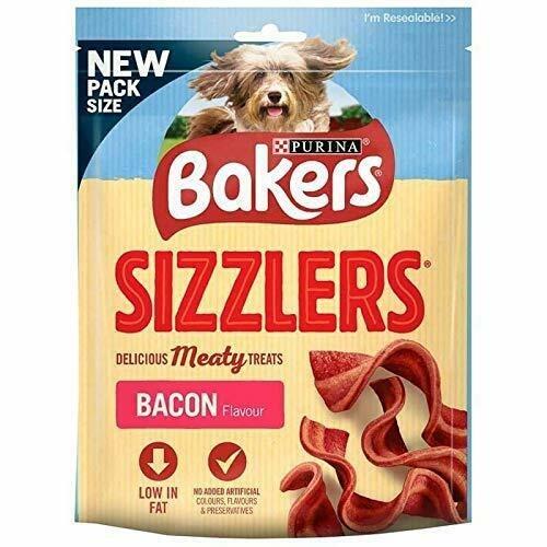 Purina Bakers Sizzlers Bacon Dry Dog Treats 90g