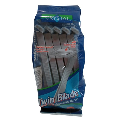 Crystal Comfort Coated Twin Blade Disposable Razors, 10 Ea