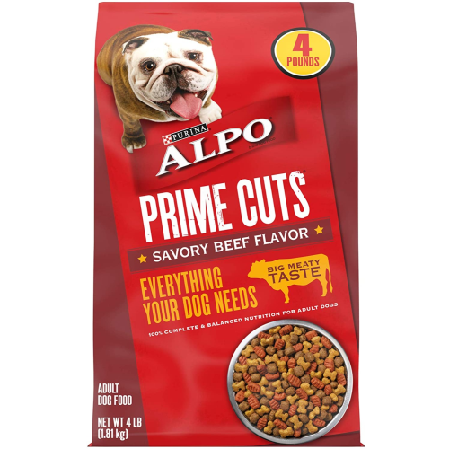 Purina ALPO Dry Dog Food, Prime Cuts Savory Beef Flavor 4 lb
