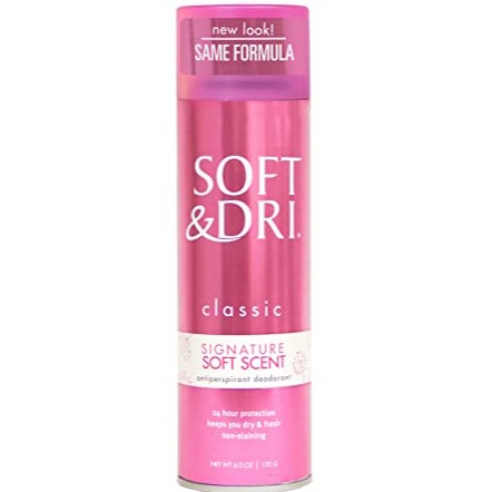 Soft & Dri Classic Signature Antiperspirant Deodorant Spray Mild Scent, 6 Ounce