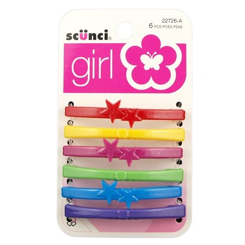 Scunci Girl Hair Clips 6 Piece