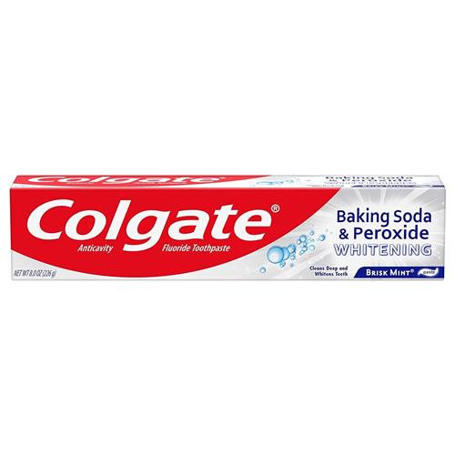 Colgate Baking Soda and Peroxide Whitening Bubbles Toothpaste, Brisk Mint, 8 Ounce
