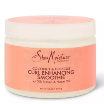 Shea Moisture Smoothie Curl Enhancing Cream for Thick Curly Hair Coconut and Hibiscus - 12 fl oz