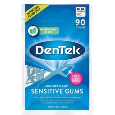 Dentek Floss Picks Comfort Clean Fresh Mint 90 Count